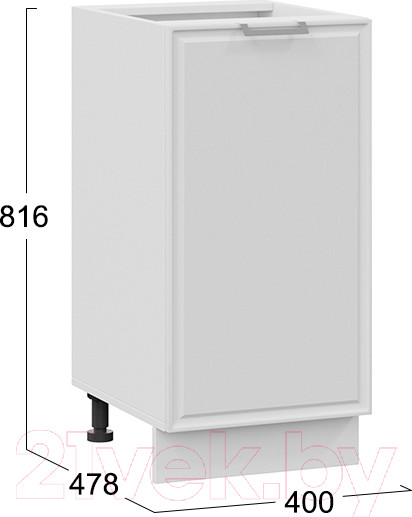 Изображение товара Шкаф-стол кухонный ТриЯ Белладжио 1Н4 (белый/фон белый)