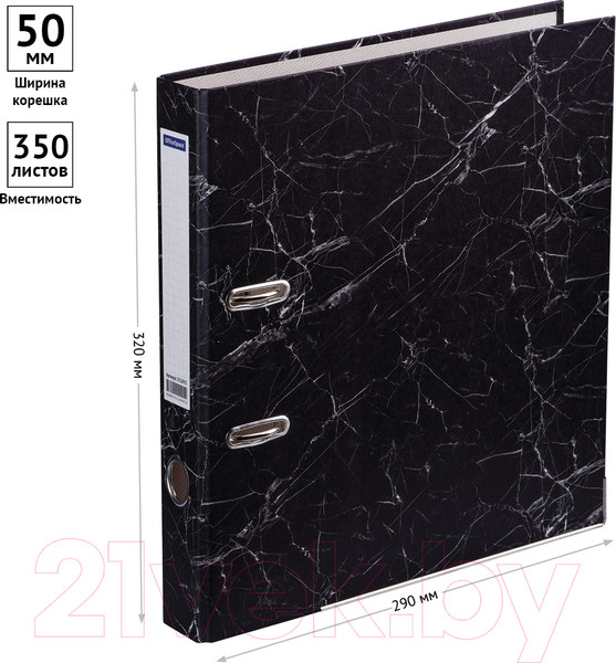 Изображение товара Папка-регистратор OfficeSpace 251892 (черный мрамор)