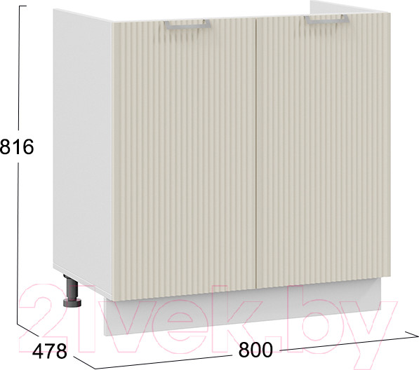 Изображение товара Шкаф под мойку ТриЯ Кимберли 1Н8М (белый/крем)