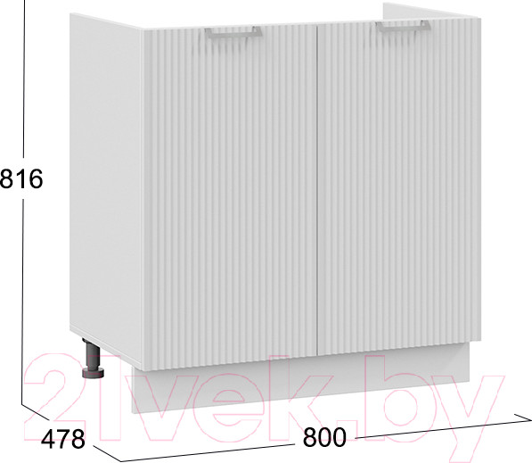Изображение товара Шкаф под мойку ТриЯ Кимберли 1Н8М (белый/сноу)