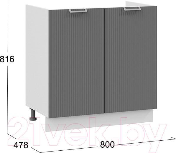 Изображение товара Шкаф под мойку ТриЯ Кимберли 1Н8М (белый/титан)