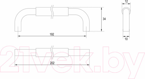 Изображение товара Ручка для мебели Boyard Slot RS048SC/SC.4/192