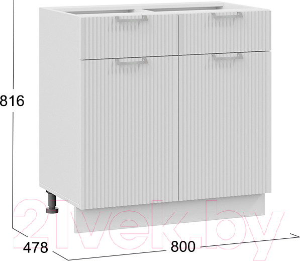 Изображение товара Шкаф-стол кухонный ТриЯ Кимберли 1Н8Я1 (белый/сноу)