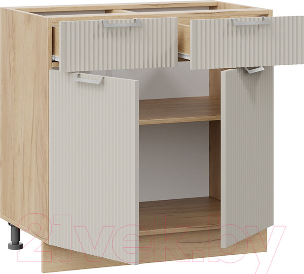 Изображение товара Шкаф-стол кухонный ТриЯ Кимберли 1Н8Я1 (дуб крафт золотой/кремовый)
