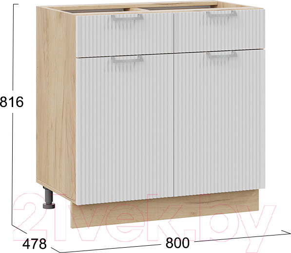 Изображение товара Шкаф-стол кухонный ТриЯ Кимберли 1Н8Я1 (дуб крафт золотой/сноу)