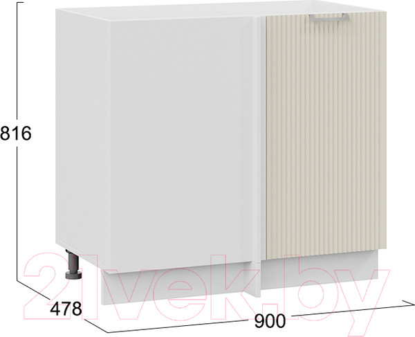 Изображение товара Шкаф под мойку ТриЯ Кимберли 1Н9У (белый/крем)