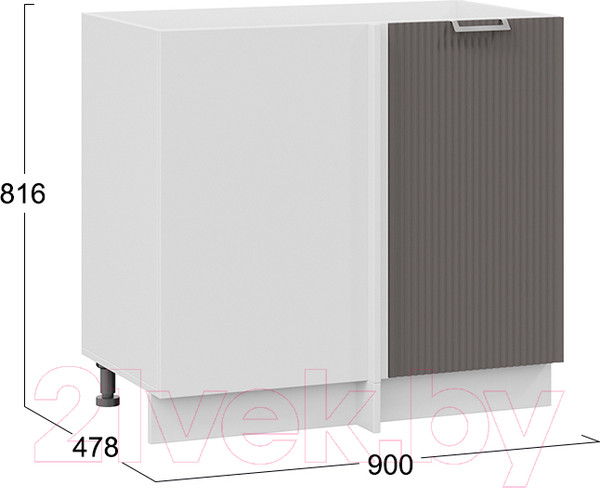 Изображение товара Шкаф под мойку ТриЯ Кимберли 1Н9У (белый/муссон)