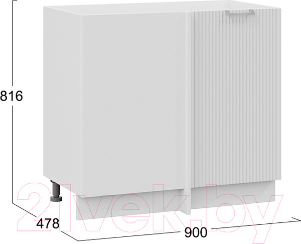 Изображение товара Шкаф под мойку ТриЯ Кимберли 1Н9У (белый/сноу)