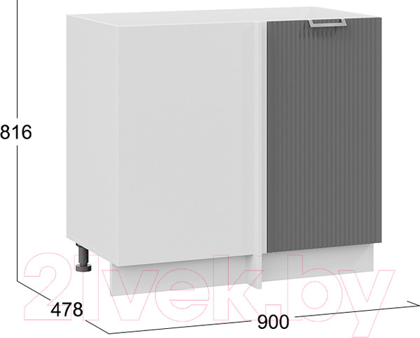 Изображение товара Шкаф под мойку ТриЯ Кимберли 1Н9У (белый/титан)