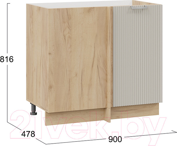 Изображение товара Шкаф под мойку ТриЯ Кимберли 1Н9У (дуб крафт золотой/крем)