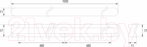 Изображение товара Ручка для мебели Boyard Al Vertical RS065BL.4/960