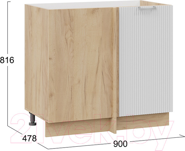 Изображение товара Шкаф под мойку ТриЯ Кимберли 1Н9У (дуб крафт золотой/сноу)