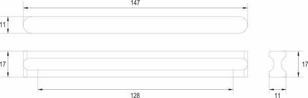 Изображение товара Ручка для мебели Boyard Vertical RS065GR.4/128