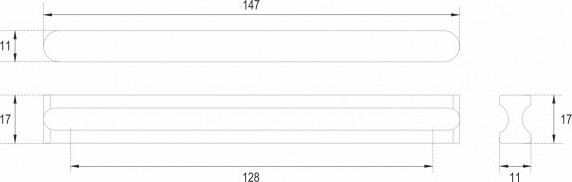 Изображение товара Ручка для мебели Boyard Vertical RS065SC.4/128
