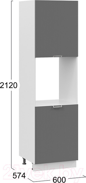 Изображение товара Шкаф-пенал кухонный ТриЯ Кимберли 1П6 (белый/титан)