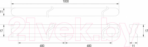 Изображение товара Ручка для мебели Boyard Vertical RS065W.4/960