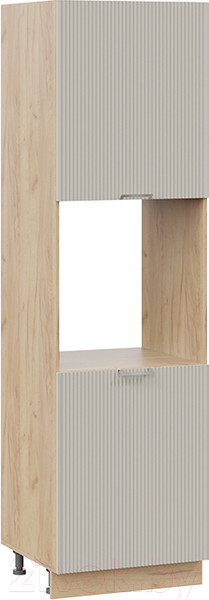 Изображение товара Шкаф-пенал кухонный ТриЯ Кимберли 1П6 (дуб крафт золотой/кремовый)