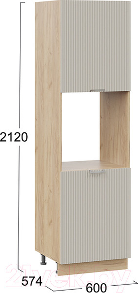 Изображение товара Шкаф-пенал кухонный ТриЯ Кимберли 1П6 (дуб крафт золотой/кремовый)