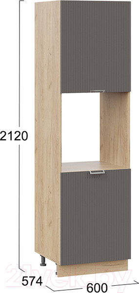 Изображение товара Шкаф-пенал кухонный ТриЯ Кимберли 1П6 (дуб крафт золотой/муссон)