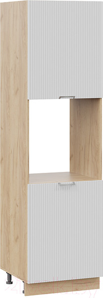 Изображение товара Шкаф-пенал кухонный ТриЯ Кимберли 1П6 (дуб крафт золотой/сноу)