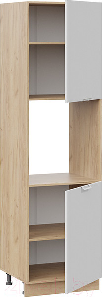 Изображение товара Шкаф-пенал кухонный ТриЯ Кимберли 1П6 (дуб крафт золотой/сноу)