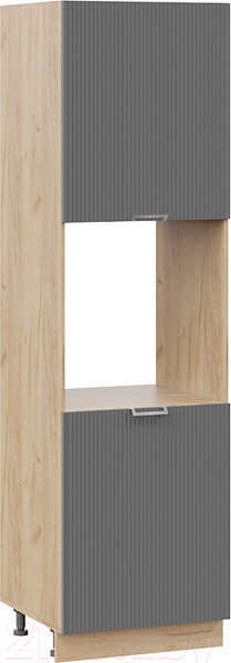 Изображение товара Шкаф-пенал кухонный ТриЯ Кимберли 1П6 (дуб крафт золотой/титан)