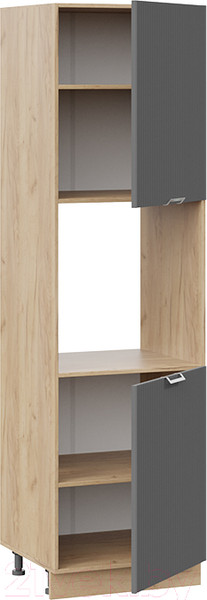 Изображение товара Шкаф-пенал кухонный ТриЯ Кимберли 1П6 (дуб крафт золотой/титан)