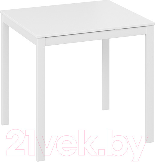 Изображение товара Обеденный стол ТриЯ Слайд тип 1 раздвижной (белый матовый/белый)