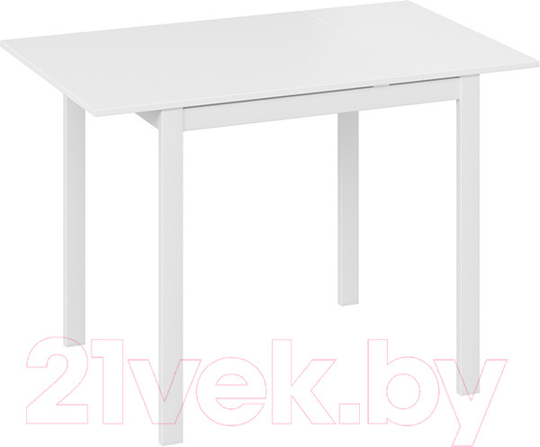 Изображение товара Обеденный стол ТриЯ Слайд тип 1 раздвижной (белый матовый/белый)