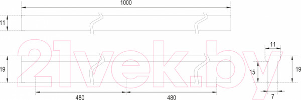 Изображение товара Ручка для мебели Boyard Vertical RS066GR.4/960