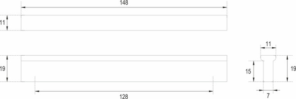 Изображение товара Ручка для мебели Boyard Vertical RS066SC.4/128