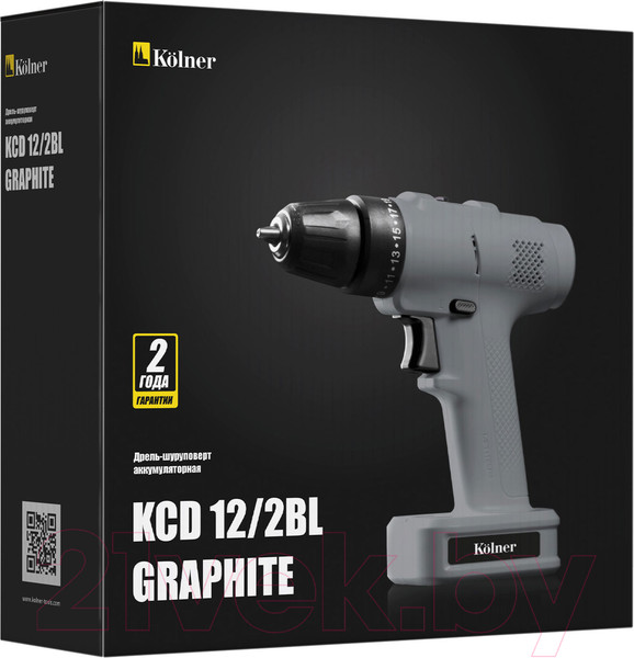 Изображение товара Аккумуляторная дрель-шуруповерт Kolner KCD 12/2BL (серый)