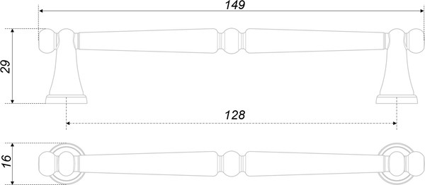 Изображение товара Ручка для мебели Boyard Dolce RS530RCHMP.1/128 15524Z12801.DH