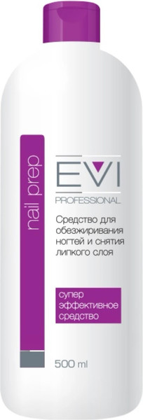 Изображение товара Обезжириватель для ногтей EVI Professional Профессиональный для снятия липкого слоя (500мл)