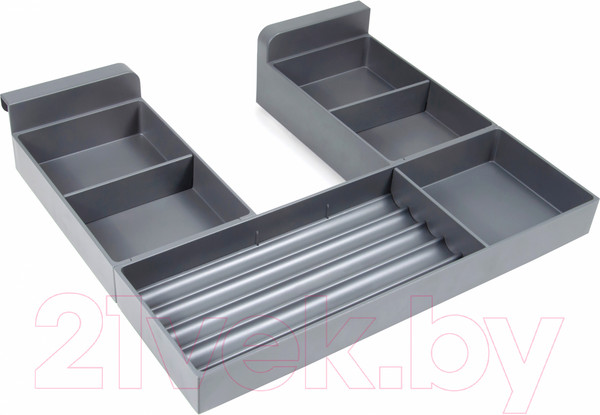 Изображение товара Органайзер для столовых приборов Boyard Старт с держателем задней стенки под мойку / SBH70/GRPH