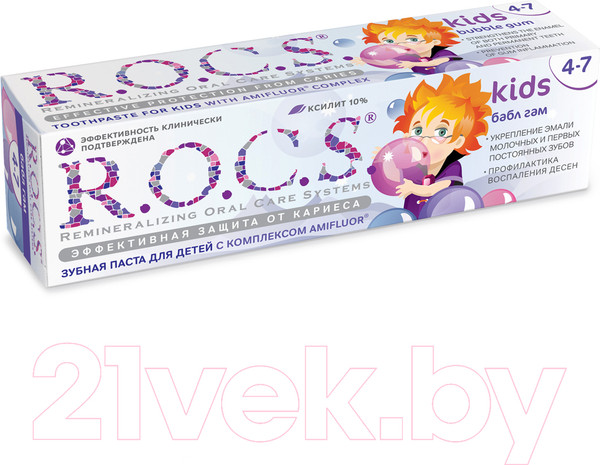 Изображение товара Зубная паста R.O.C.S. Kids Бабл гам (45г)