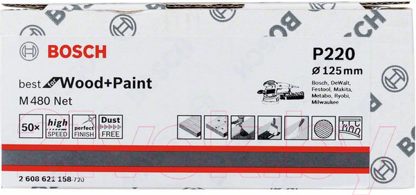 Изображение товара Шлифлист Bosch 2.608.621.158 (50шт)