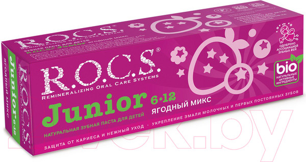 Изображение товара Зубная паста R.O.C.S. Junior Ягодный микс (74г)