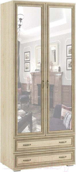 Изображение товара Шкаф Тэкс Ливорно ЛШ-23 2-х створчатый с зеркалом (дуб сонома)
