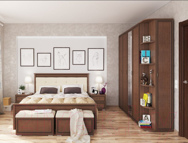 Изображение товара Шкаф Тэкс Ливорно ЛШ-25 (орех донской)