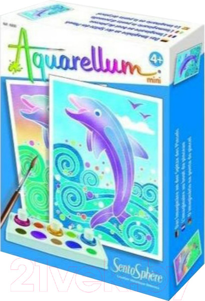 Изображение товара Набор для творчества SentoSphere Aquarellum Дельфины Мини / 6000