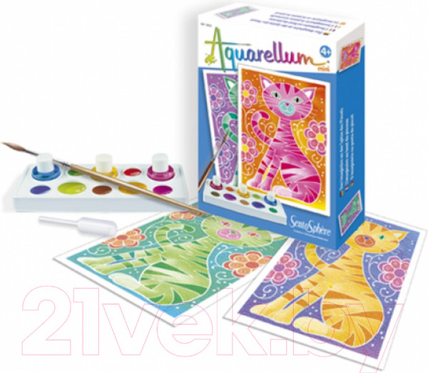 Изображение товара Набор для творчества SentoSphere Aquarellum Кошки Мини / 6003
