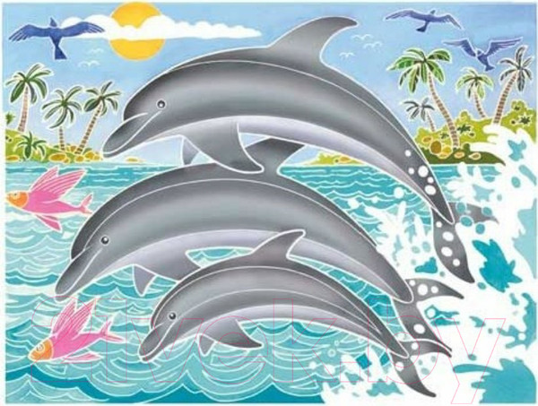 Изображение товара Набор для творчества SentoSphere Aquarellum Дельфины / 6220