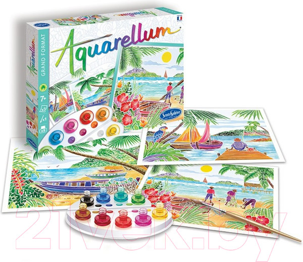 Изображение товара Набор для творчества SentoSphere Aquarellum Тропические пейзажи / 6360