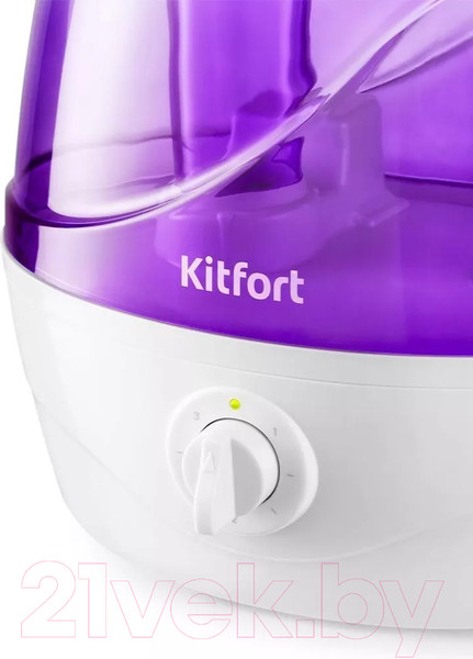 Изображение товара Ультразвуковой увлажнитель воздуха Kitfort KT-2834-1 (белый/фиолетовый)