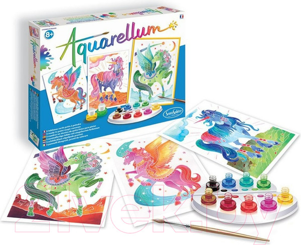 Изображение товара Набор для творчества SentoSphere Aquarellum Единороги и пегасы / 6394