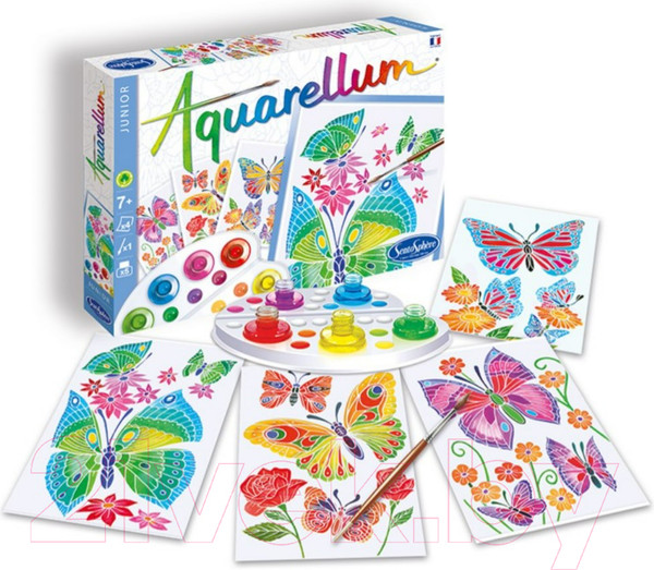 Изображение товара Набор для творчества SentoSphere Aquarellum Цветы и бабочки / 6500