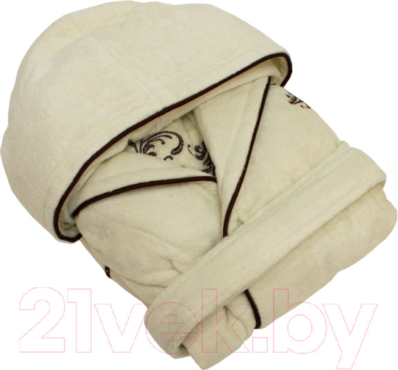 Изображение товара Халат Karven Узор S / B 1108 (крем/коричневый)