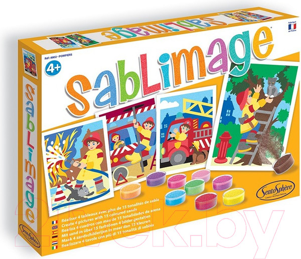 Изображение товара Набор для творчества SentoSphere Песочные картинки. Пожарные / 8802