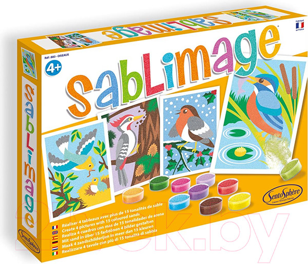 Изображение товара Набор для творчества SentoSphere Песочные картинки. Птицы / 883